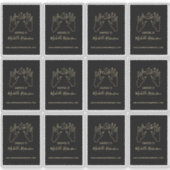 Gold handgezeichnet Mondskriptname Handmade by Aufkleber (Vorderseite)