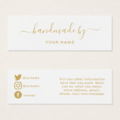 Gold Handmade by, Social Media Insert Card (Vorne & Hinten)