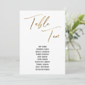 Gold Handschrift Tabelle 10 Sitzplakette (Stehend Vorderseite)