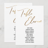 Gold Handschrift Table 11 Sitzplakette (Vorne/Hinten)