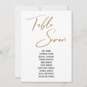 Gold Handschrift Table Seven Seving Chart (Vorderseite)