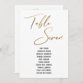 Gold Handschrift Table Seven Seving Chart (Vorne/Hinten)