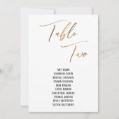 Gold Handschrift Table Two Seats Chart (Vorderseite)