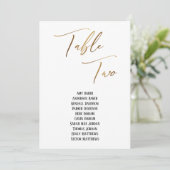 Gold Handschrift Table Two Seats Chart (Stehend Vorderseite)