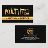 Gold Handwerker-Tools-Schicht Visitenkarte (Vorne/Hinten)