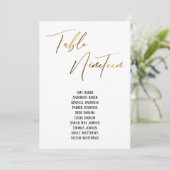 Gold Handwriting Table 19 Sitzplakette (Stehend Vorderseite)