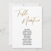 Gold Handwriting Table 19 Sitzplakette (Rückseite)
