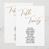 Gold Handwriting Table 20 Seats Chart (Vorne/Hinten)