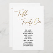 Gold Handwriting Table 21 Seats Chart (Vorne/Hinten)