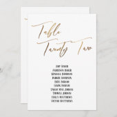 Gold Handwriting Table 22 Seats Chart (Vorne/Hinten)