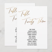 Gold Handwriting Table 23 Seats Chart (Vorne/Hinten)