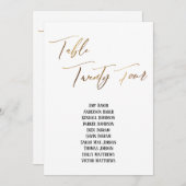 Gold Handwriting Table 24 Seats Chart (Vorne/Hinten)