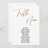 Gold Handwriting Table Neun Seekarte (Vorne/Hinten)