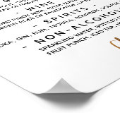 Gold Handwriting Typografy Open Bar Menu Sign Poster (Ecke)