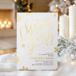 Gold handwritten calligraphy Christmas Party Folien Feiertagskarte