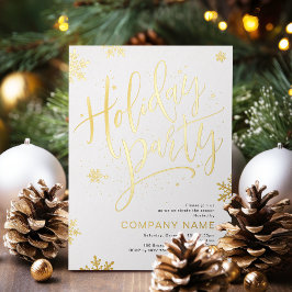 Gold handwritten calligraphy holiday Party Folien Feiertagskarte