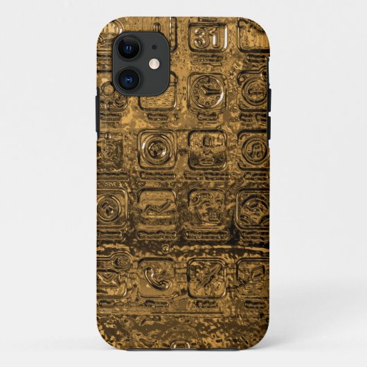 Gold Handy Icons Case-Mate iPhone Hülle (Rückseite)