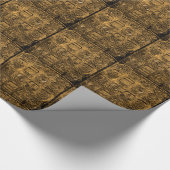 Gold Handy Icons Geschenkpapier (Ecke)