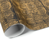 Gold Handy Icons Geschenkpapier (Rolleneckpunkt)