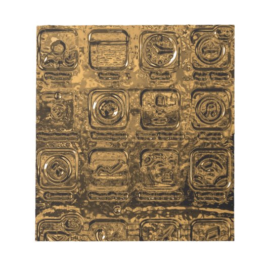Gold Handy Icons Notizblock (Vorderseite)