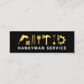Gold Handyman Construction Tools Mini Visitenkarte (Vorderseite)