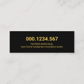 Gold Handyman Construction Tools Mini Visitenkarte (Rückseite)