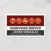 Gold Handyman Repair Tool Layers Visitenkarte (Vorderseite)