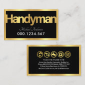 Gold Handyman Signage Frame Visitenkarte (Vorne/Hinten)