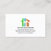 Gold Handyman Tools auf Holzbasis Visitenkarte (Rückseite)