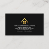 Gold Handyman Tools Button Rooftop Visitenkarte (Rückseite)