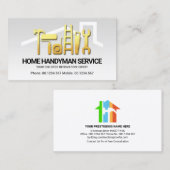 Gold Handyman Tools Dachreparaturen Visitenkarte (Vorne/Hinten)