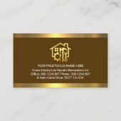 Gold Handyman Tools Gold Frame Visitenkarte (Rückseite)