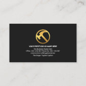Gold Handyman Tools Gray Layers Remodeling Visitenkarte (Rückseite)