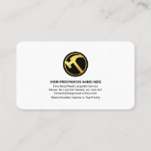 Gold Handyman Tools Holz Dachdecker Visitenkarte (Rückseite)