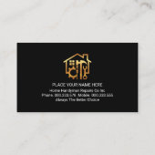 Gold Handyman Tools Layer Visitenkarte (Rückseite)