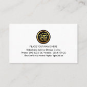 Gold Handyman Tools Layers Visitenkarte (Rückseite)