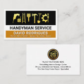 Gold Handyman Tools Layers Visitenkarte (Vorne/Hinten)