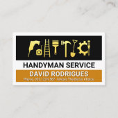 Gold Handyman Tools Layers Visitenkarte (Vorderseite)