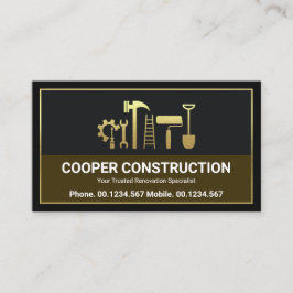 Gold Handyman Tools Letter C Logo, Konstruktion Visitenkarte