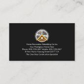 Gold Handyman Tools Line Visitenkarte (Rückseite)