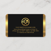 Gold Handyman Tools On Gold Layers Visitenkarte (Rückseite)