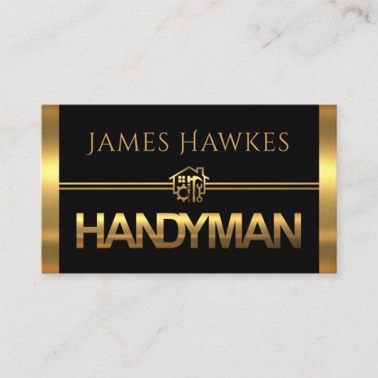 Gold Handyman Tools Panels Visitenkarte (Vorderseite)