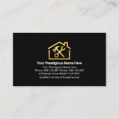 Gold Handyman Tools Roof Frame Visitenkarte (Rückseite)