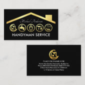 Gold Handyman Tools Roof Visitenkarte (Vorne/Hinten)