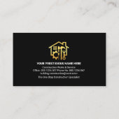 Gold Handyman Tools Rooftop Visitenkarte (Rückseite)