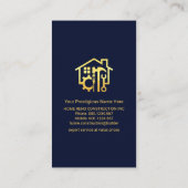 Gold Handyman Tools Tree Visitenkarte (Rückseite)