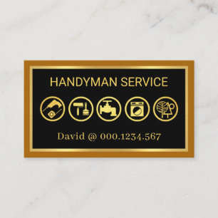 Gold Handyman Tools Zuhause Reparaturen Visitenkarte