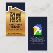 Gold Handyman Zuhause Roof Windows Visitenkarte (Vorne/Hinten)
