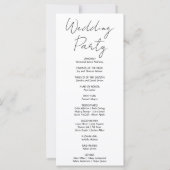 Gold Hanging Stars White Wedding Programm (Rückseite)