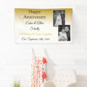 Gold Happy Anniversary Banner (Insitu)